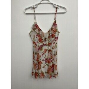 Charlotte Russe Women’s Chiffon Mini Dress Floral Size M Spaghetti Strap Floral